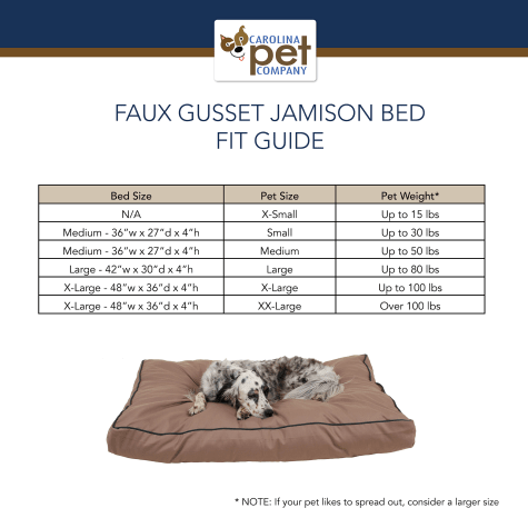 dog bed size guide