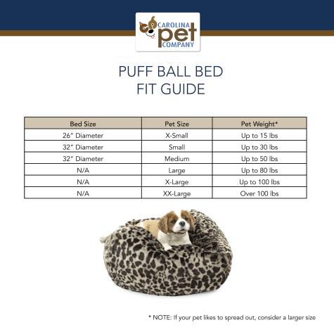 pet bed sizes