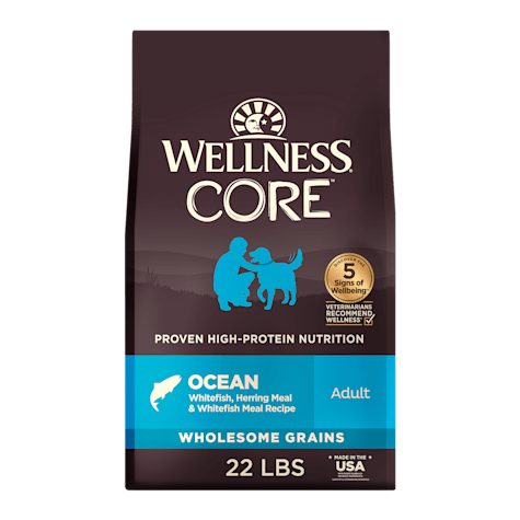 Wellness CORE Wholesome Grains High Protein Natural Ocean Whitefish & Herring Recipe Dry Dog Food