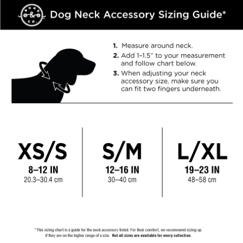 dog bandana sizes