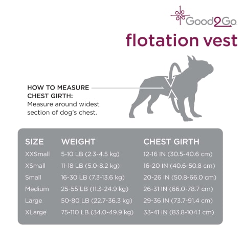 good2go dog flotation vest