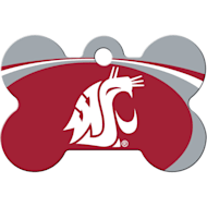 Quick-Tag Washington State NCAA Bone Personalized Engraved Pet ID Tag, Large