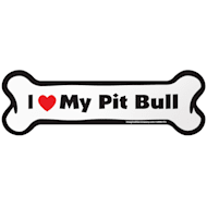 Imagine This "I Love My Pit Bull" Bone Car Magnet