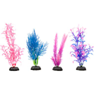 Artificial Plastic Aquarium Plants – Mixed Lots Of 5, 10, Or 15 Plants, Assorted Colors