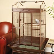 Square shape Bird Cage in Brass With Good Polishing-001A460C –