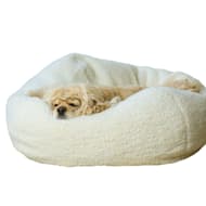 Carolina Pet Company White Sherpa Puff Ball Dog Bed