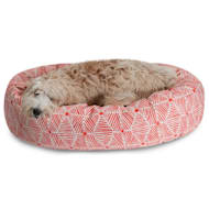 Majestic Pet Charlie Salmon Sherpa Bagel Dog Bed