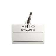 Two Tails Pet Company Hello My Name is Blank Pet ID Tag