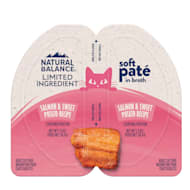 Natural Balance Limited Ingredient Split Cup Salmon & Sweet Potato Recipe Soft Pate in Broth Wet Cat Food
