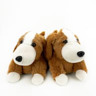 Petco 3D Dog Fuzzy Adult Slippers