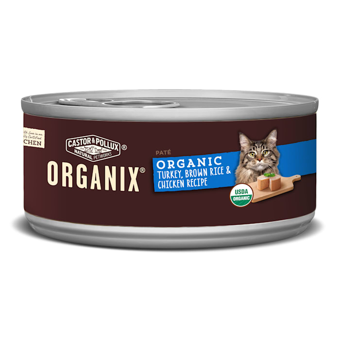 Castor & Pollux Organix Organic Turkey, Brown Rice & Chicken Recipe Wet Cat Food, 5.5 oz., Case of 24, 24 X 5.5 OZ