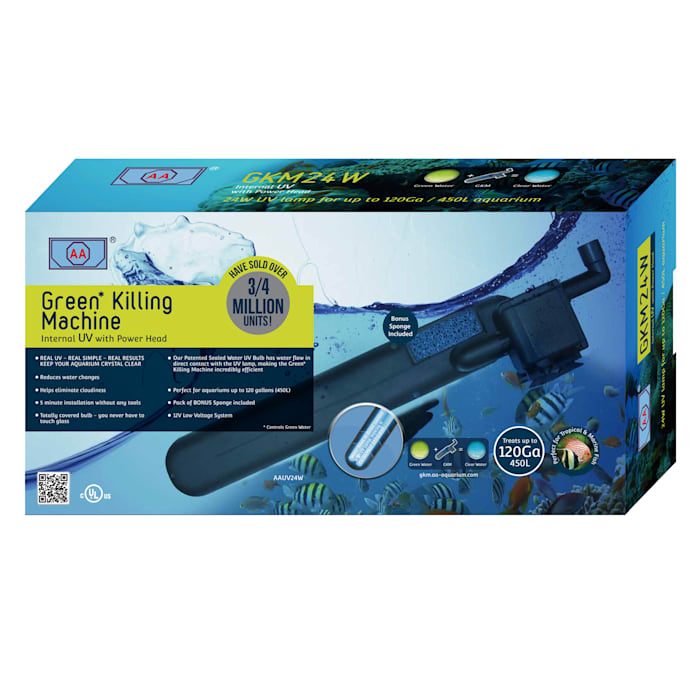 EAN 1168630612242 AA Aquarium AAUV24W 24W 120 gal Green Killing Machine Internal UV Sterilizer Kit upcitemdb
