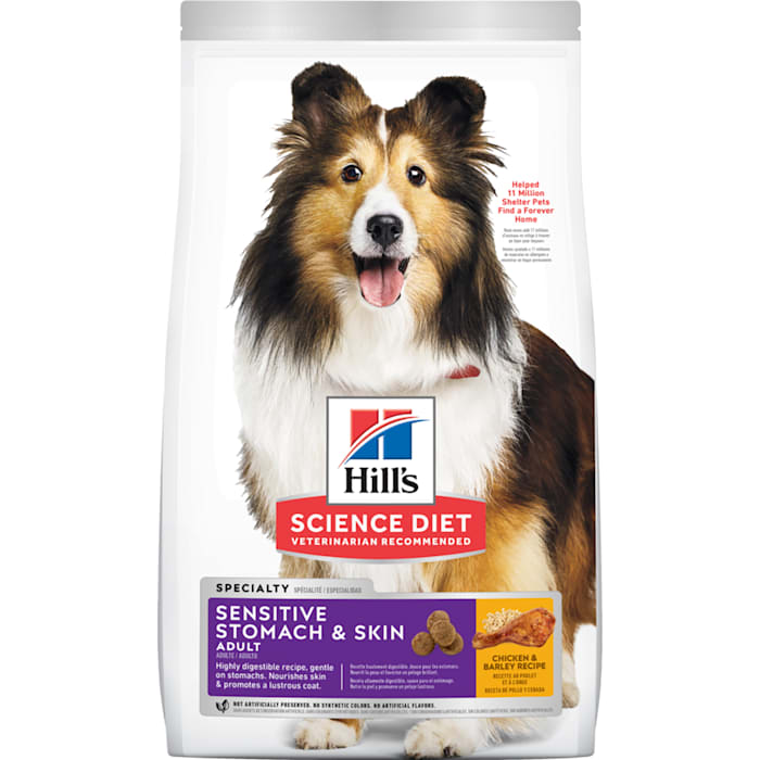 Photos - Dog Food Hills Hill's Hill's Science Diet Adult Sensitive Stomach & Skin Chicken Recipe D 