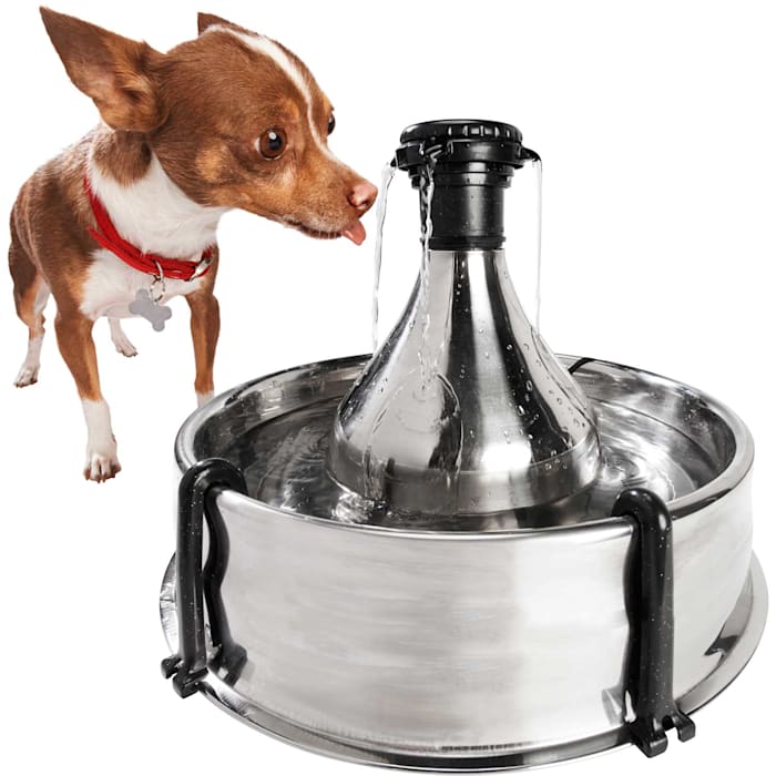 PetSafe Drinkwell 360 Stainless Steel Multi-Pet Dog and Cat Water Fountain, 128 oz.