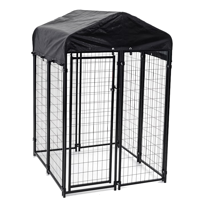 Photos - Pet Carrier / Crate no brand Lucky Dog Lucky Dog Uptown Welded Wire Kennel w/Cover and Frame, 4' L X 4' 
