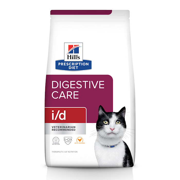 Hill's Prescription Diet i/d Digestive Care Chicken Flavor Dry Cat Food, 4 lbs., Bag -  4629