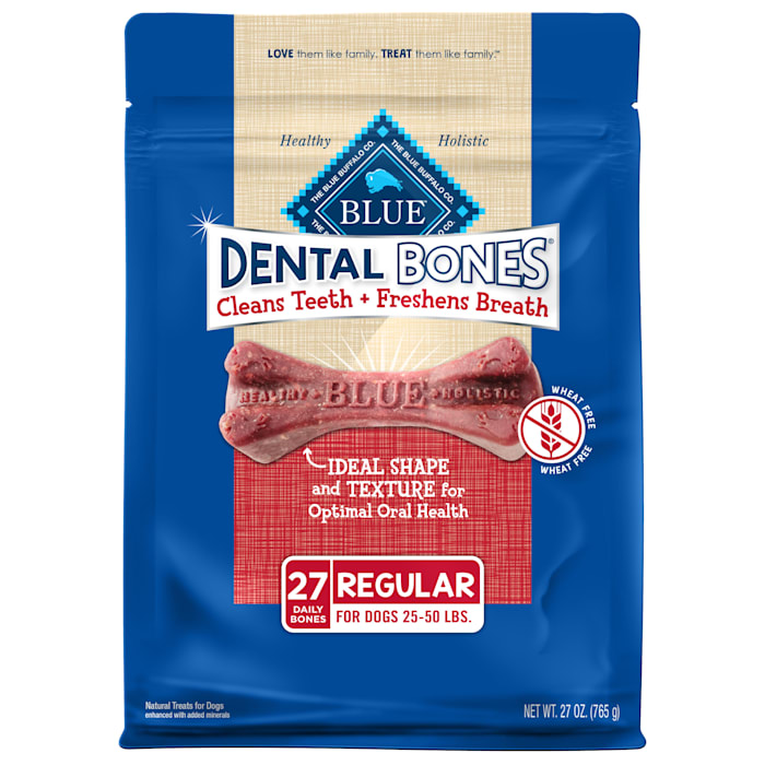 Photos - Dog Food Blue Buffalo Blue Dental Bones Regular Size Dog Treats, 27 oz 