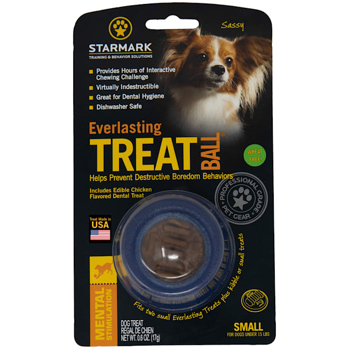 UPC 873199001338 product image for Starmark Everlasting Treat Ball With Dental Treat Dog Toy, Small, Blue | upcitemdb.com