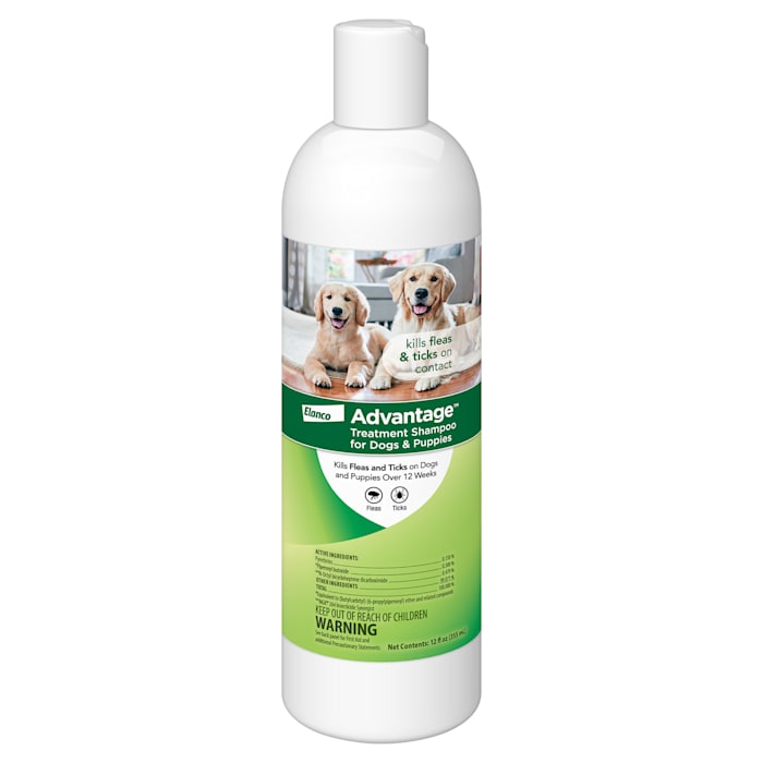Advantage Elanco Flea & Tick Treatment Shampoo for Dogs & Puppies, 12 fl. oz., 12 FZ