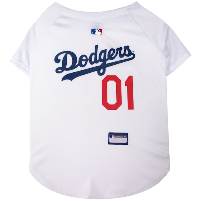 Pets First MLB National League West Jersey for Dogs, Large, Los Angeles Dodgers, White -  LAD-4006-LG