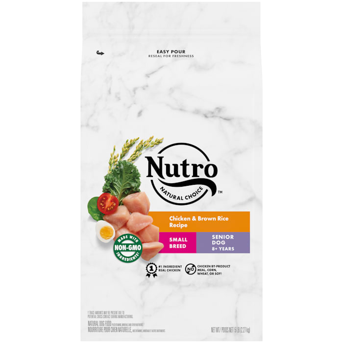 NUTRO NATURAL CHOICE Small Breed Senior Dry Dog Food, Chicken & Brown Rice Recipe Dog Kibble, 5 lb. Bag, 2693234 LBS -  10197023