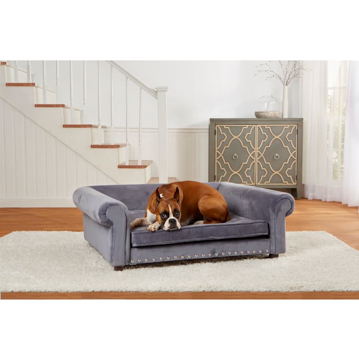 UPC 819970013121 product image for Enchanted Home Pet Gray Velvet Jackson Pet Sofa, 47