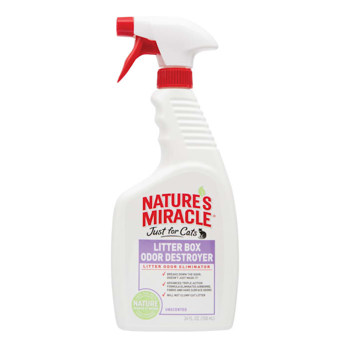 UPC 018065055521 product image for Nature's Miracle Just For Cats Litter Box Odor Destroyer Unscented Spray, 24 fl. | upcitemdb.com