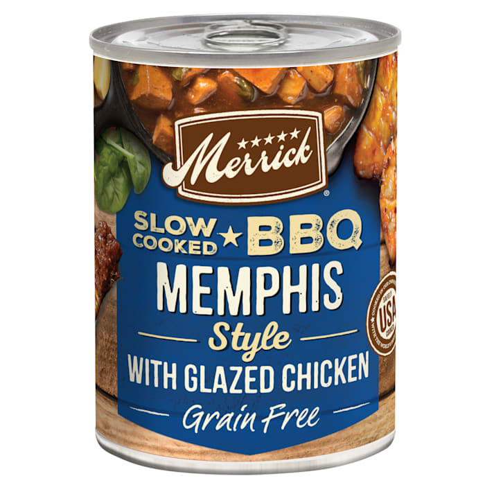 Photos - Dog Food Merrick Slow-Cooked BBQ Memphis Style with Glazed Chicken Grain Fr 