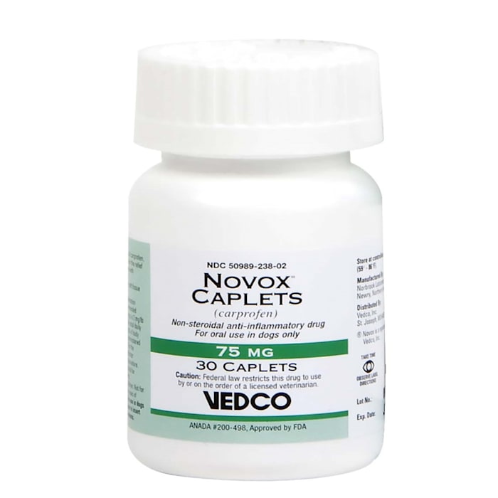 Novox (Carprofen) 75 mg Caplets, 30 Count, 30 CT