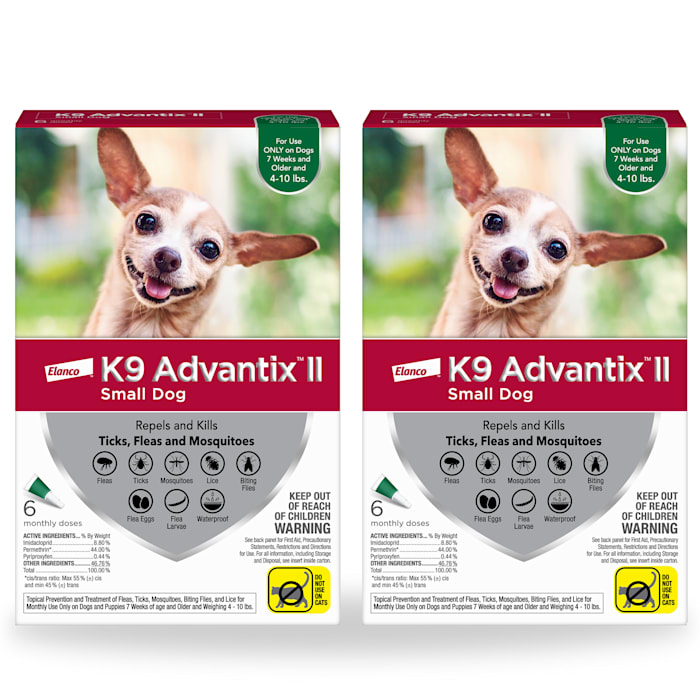 K9 Advantix II Topical Small Dog Flea & Tick Treatment, 2 Packs of 6, 12 CT -  81520364KIT