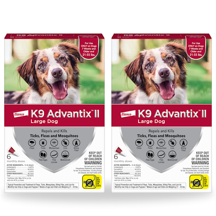 K9 Advantix II Topical Large Dog Flea & Tick Treatment, 2 Packs of 6, 12 CT -  81520402KIT