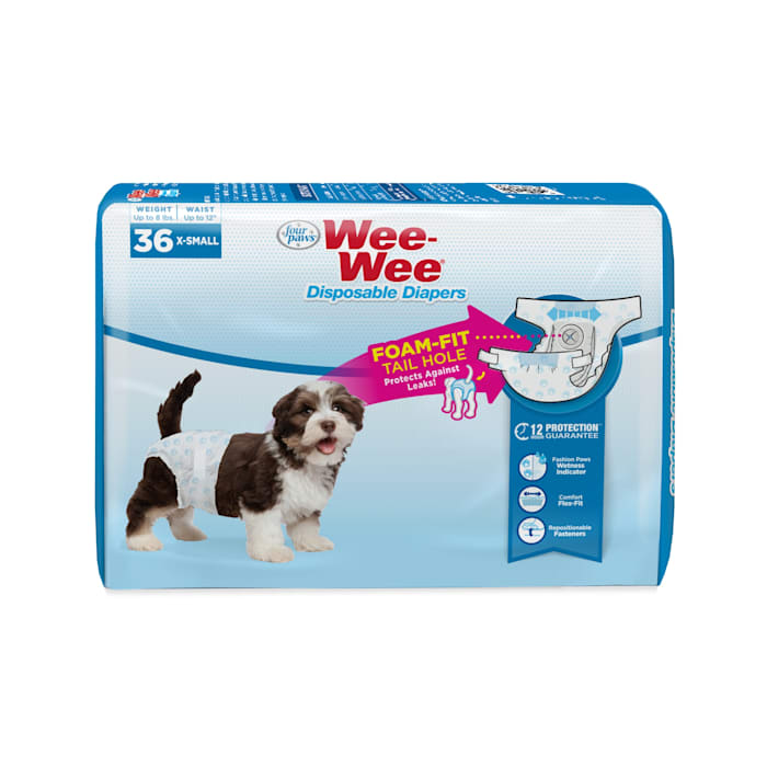 UPC 045663974398 product image for Wee-Wee Disposable Diapers for Dogs, X-Small, Count of 36 | upcitemdb.com