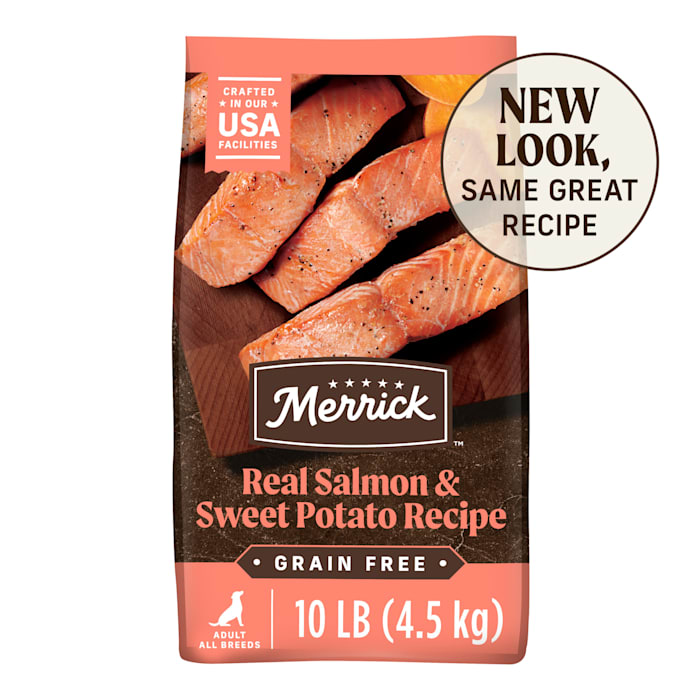 Photos - Dog Food Merrick Grain Free Real Salmon & Sweet Potato Recipe Dry , 