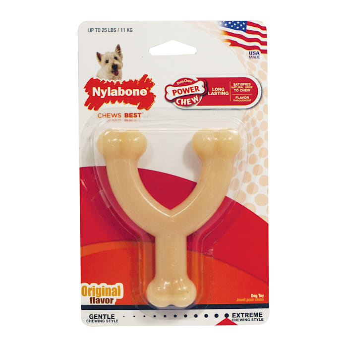 Nylabone Wishbone Power Chew Dry Dog Toy  Chicken Flavor  Small/Regular  1 Ct