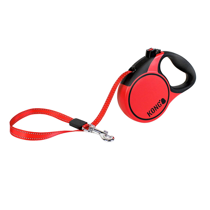 KONG Red Terrain Retractable Dog Leash for Dogs Up To 25 lbs., 10 ft., X-Small -  KNG TRN XS RD