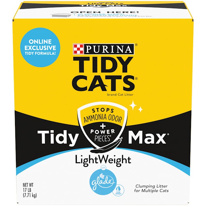 Purina Tidy Cats Clumping  Lightweight  Multi Cat Litter  Tidy Max Glade Clear Springs Formula  17 lb. Box