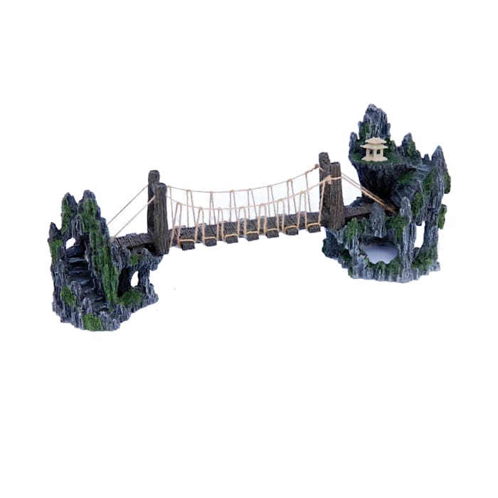 Penn Plax RRB13 Troll Bridge Aquarium Ornament