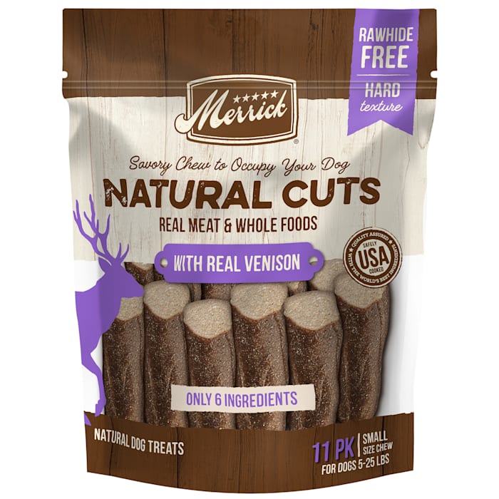 Merrick Natural Cuts Rawhide Free Dog Treats Filled Chew Made with Real Meat and Whole Foods (B08V4R4M3Q)