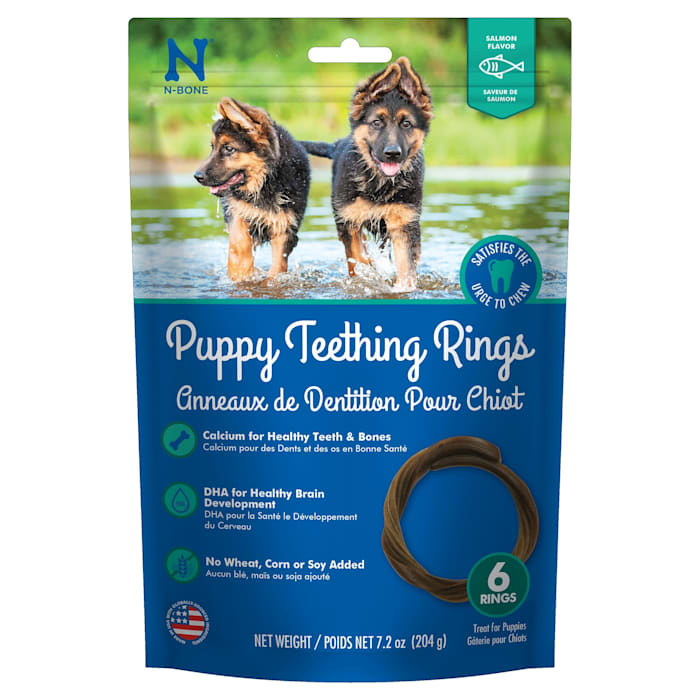 N-Bone® Dental Treat Puppy Teething Rings Salmon 6pk 7.2 oz