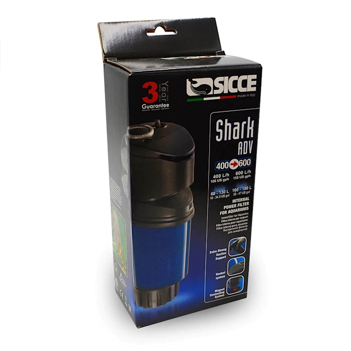 EAN 8011469991206 product image for Sicce Shark ADV 600 Internal Filter, 158 gal/hr | upcitemdb.com