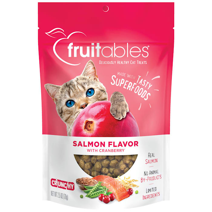 Fruitables Limited Ingredient Crunchy Cat Treats Salmon w/Cranberry  2.5 oz