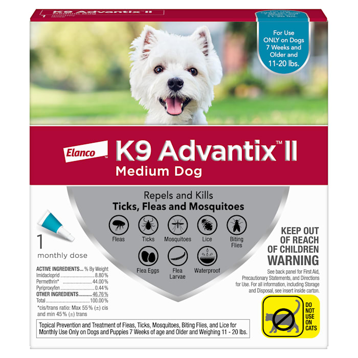 K9 Advantix II Elanco Vet-Recommended Flea, Tick & Mosquito Treatment & Prevention for Medium Dogs, Count of 1, 1 CT -  86145863