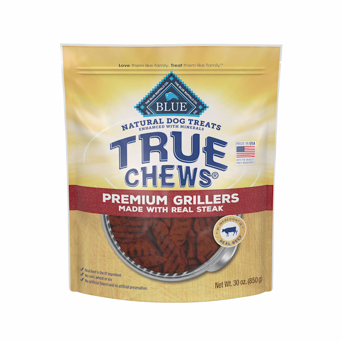 Blue Buffalo True Chews Premium Grillers Made With Real Steak Natural Dog Treats, 30 oz.