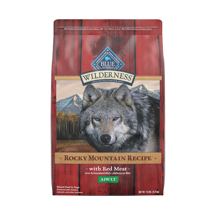 Photos - Dog Food Blue Buffalo Blue Wilderness Red Meat with Grain Rocky Mounta 