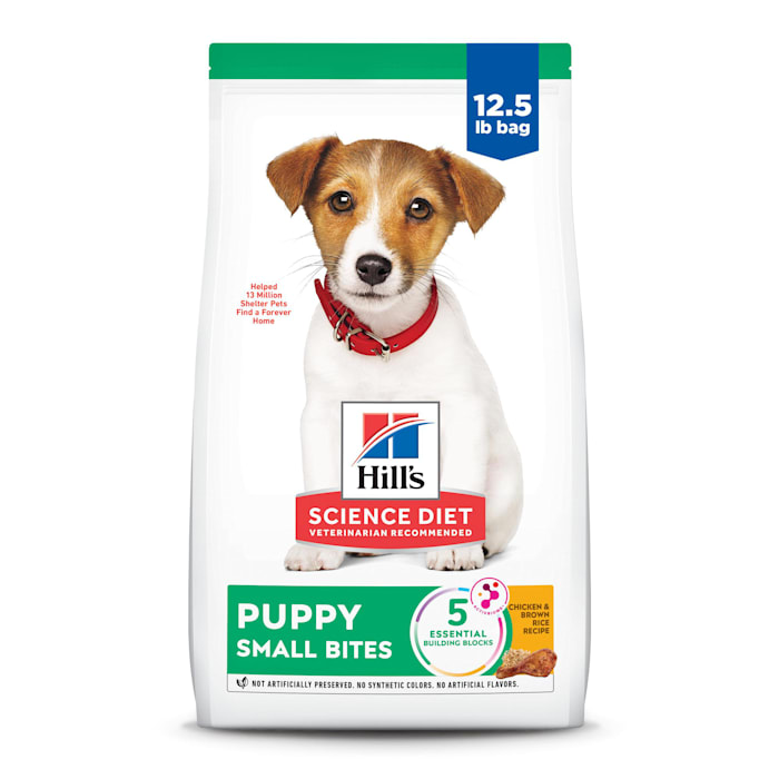 ( best by date 4/2026) Hill's Science Diet Small Bites Chicken Meal & Barley Recipe Dry Puppy Food, 12.5 lbs.