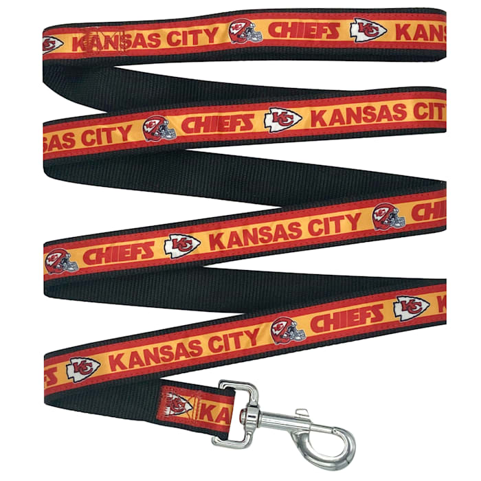 Pets First Kansas City Chiefs Satin Dog Leash, Medium, 6 ft -  KCC-3587-MD