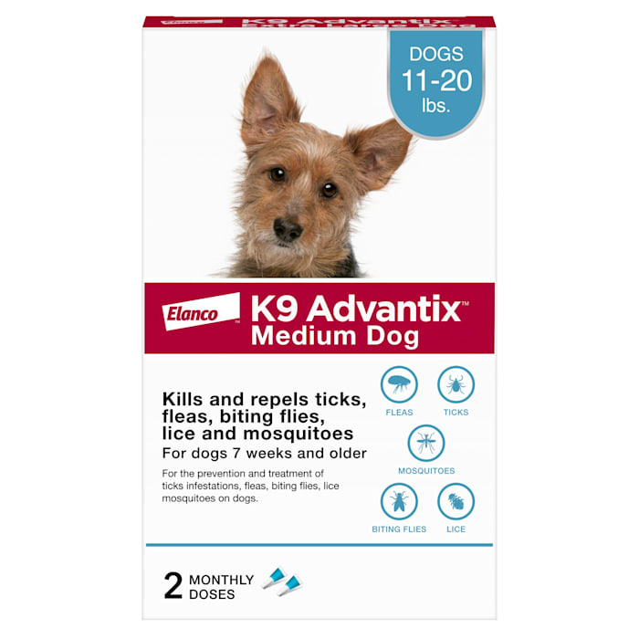 K9 Advantix II Flea, Tick & Mosquito Prevention 2-Monthly Treatments for Medium Dogs, 11-20 lbs., X-Large -  90211110