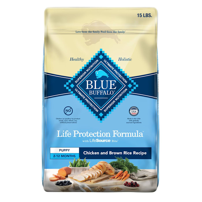 Blue Buffalo Life Protection Formula Puppy Dry Dog Food  Chicken & Brown Rice  15 lbs.