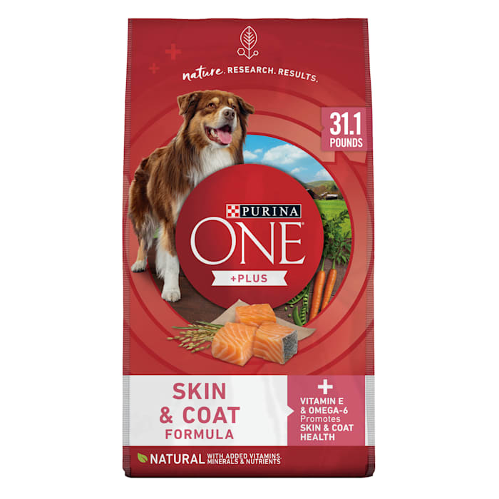 Purina ONE Plus Dry Dog Food Skin & Health Formula  High Protein Rich Natural Salmon  31.1 lb Bag