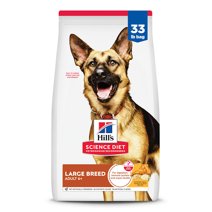 (best before  03/2026)Hill s Science Diet Senior 6+ Large Breed Chicken Meal  Barley & Brown Rice Recipe Dry Dog Food  33 lb bag